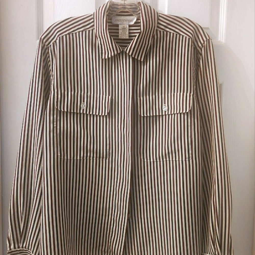 Claasic Jones New York Women's Striped Blouse